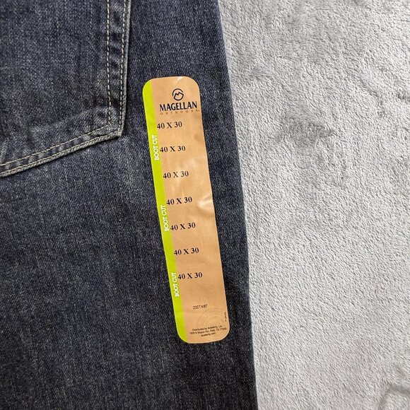 Magellan Jeans Mens 40x30 Blue Boot Cut Denim Straight Leg Cotton Pants Outdoor - Picture 9 of 14